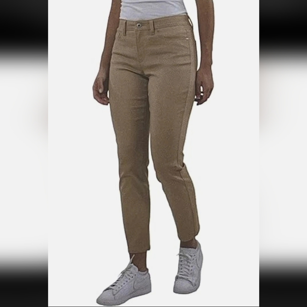Jachs Girlfriend Ladies' Straight Leg Ankle Pants, Tan 8